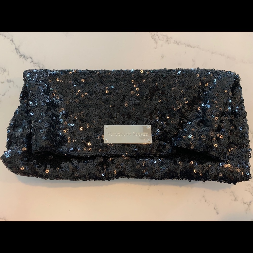 Victoria Secret’s Black Sequin Clutch